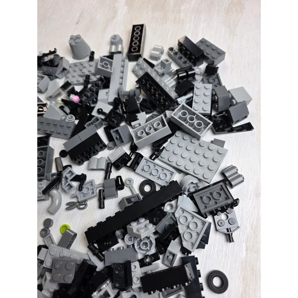 LEGO Bulk Lot Black and Grey Bricks Plates Specialty Pieces Mixed Building Toy